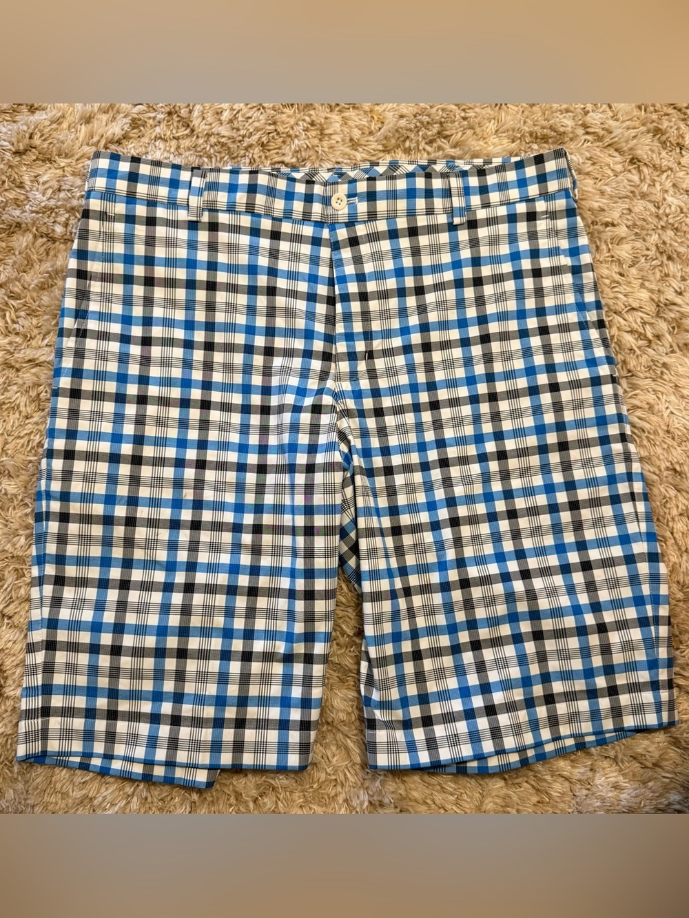 Nike men's dri fit  Golf Plaid Flat Front Walking
Shorts size 35